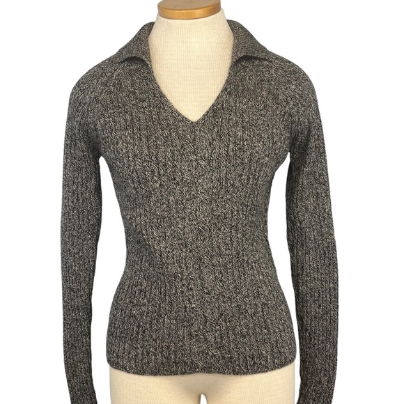 Kuna Polo Collar Sweater 100% Alpaca Johnny Collar Women Small Medium size - Picture 1 of 9